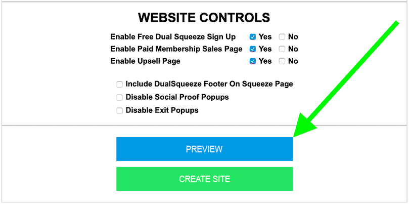 Click preview on Dual Squeeze member's area