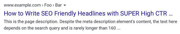How to Write SEO Friendly Headlines with SUPER High CTR with Examples - Search Results